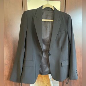 Theory blazer black with white striped lining - 12